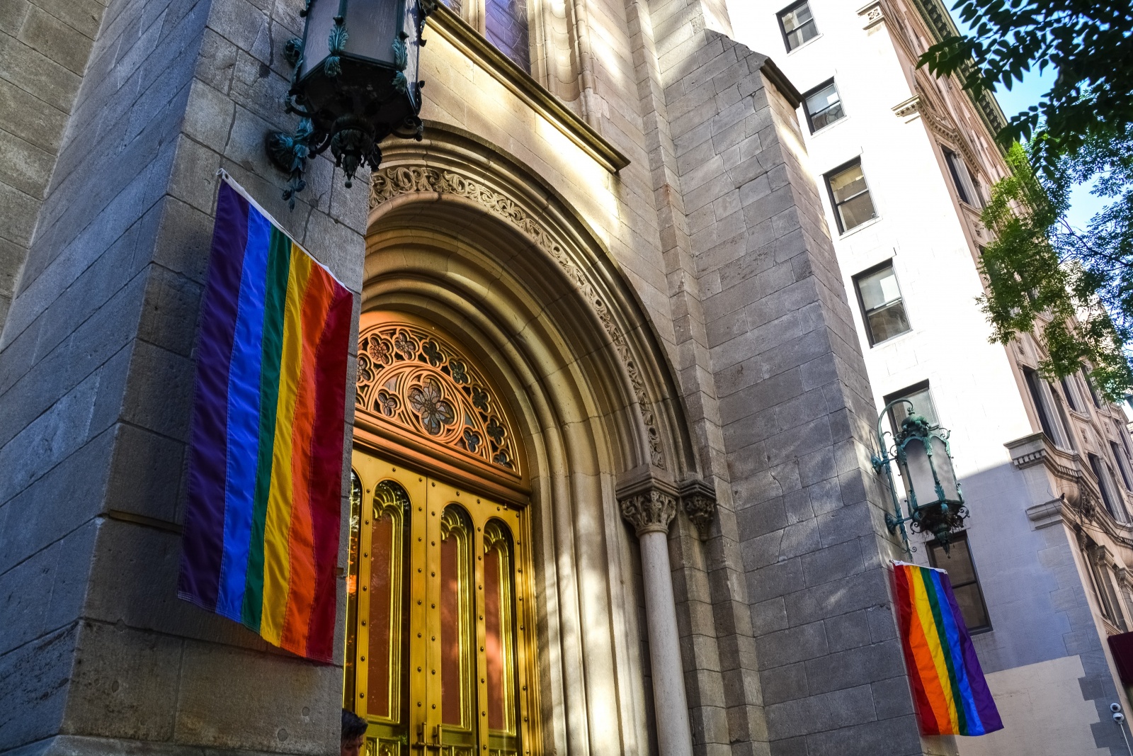 The Cathedral of St. John the Divine lights up for Pride Month